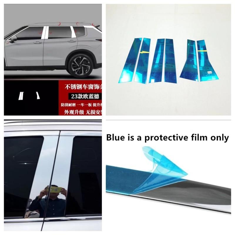 Pro Mitsubishi Outlander 2013 -   2024 Kryt sloupku B C Pásky rámu sloupku Samolepky Lišty Doplňky pro styling auta