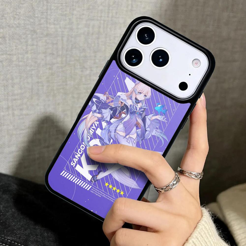 Capa Case for iPhone 17 Air 16 Pro Max 15 Plus 11 13 Mini 14 12 Back Phone Cover Fashion Genshin Impact Sangonomiya Kokomi