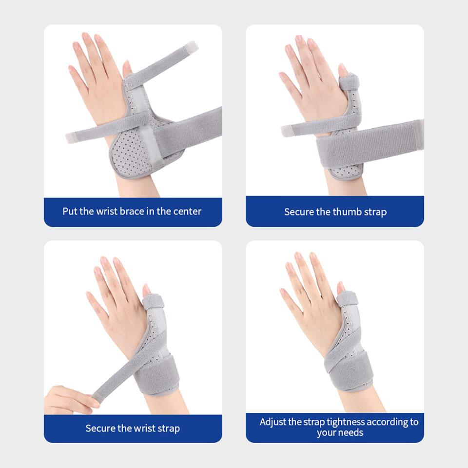 1 Stück feste Fingerlinge Handgelenkbandage mit Aluminiumplatten-Stütze für Daumenverstauchung Bruch Fingerorthese Kompression