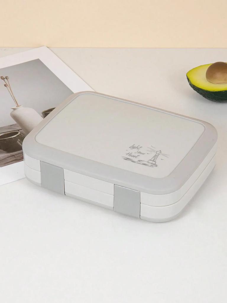 1pc- Lunch box Students' lunch box Sealed leak-proof Korean lunch box with cutlery