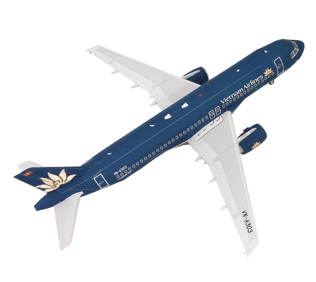 

3D Сборная Бумажная Модель Самолета Авиакомпании Airbus A320 (Вьетнам 1/72 масштаб)
