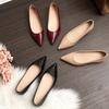 Fashion Elegant OL Ladies Dress Work Shoes Woman Nude Flats Ballet Pointed Toe Elevate Loafers Female Ballerinas Slip On Mocasines Mujer