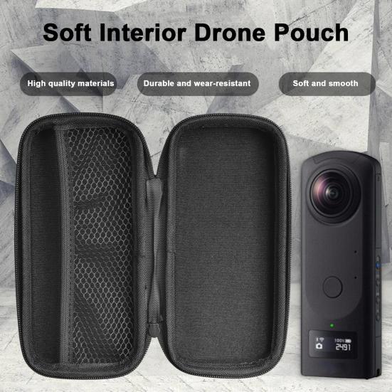 Action Camera Case for RICOH THETA Z1 360 Degrees Camera Portable EVA Hard Shell Camera Storage Case Protective Bag