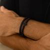 Leather Lava Rock Bead Bracelet Black Inspirational Quotes Bracelets  Husband