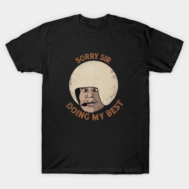 

Men Black Print T-shirt Sorry Sir, Doing My Best No-Cut Transfer Paper Print Cotton Tshirt 4XL чёрный