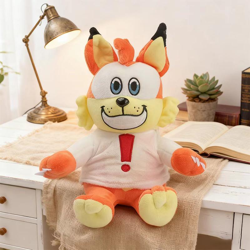Peluche Gatto Bubsy Anime Carino Divertente Cartone Animato Gatto Arancione Gioco Figura Anime Animale Periferico Film Volpe Cuscino Regali per Bambini