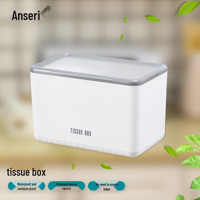 Ancai Rui No-Drill Bathroom Tissue Box with Storage Shelf