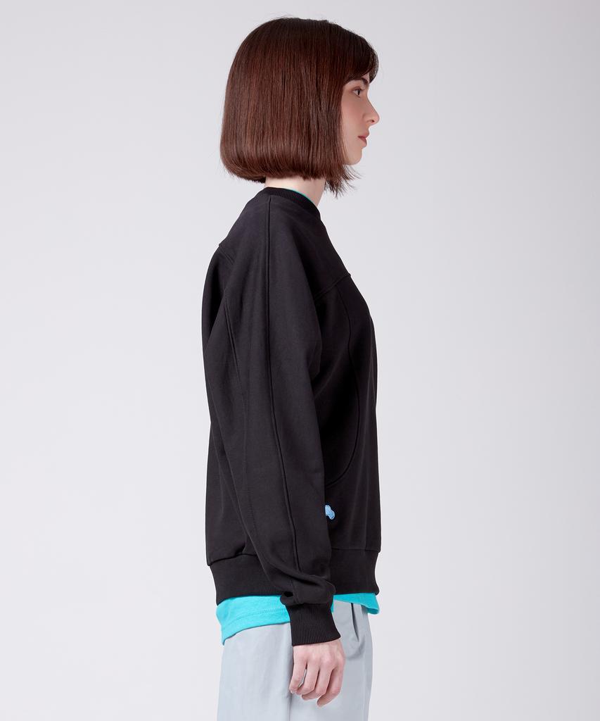 SSQR Unisex Embroidered Sweatshirt Kiz_01_Black_Medium