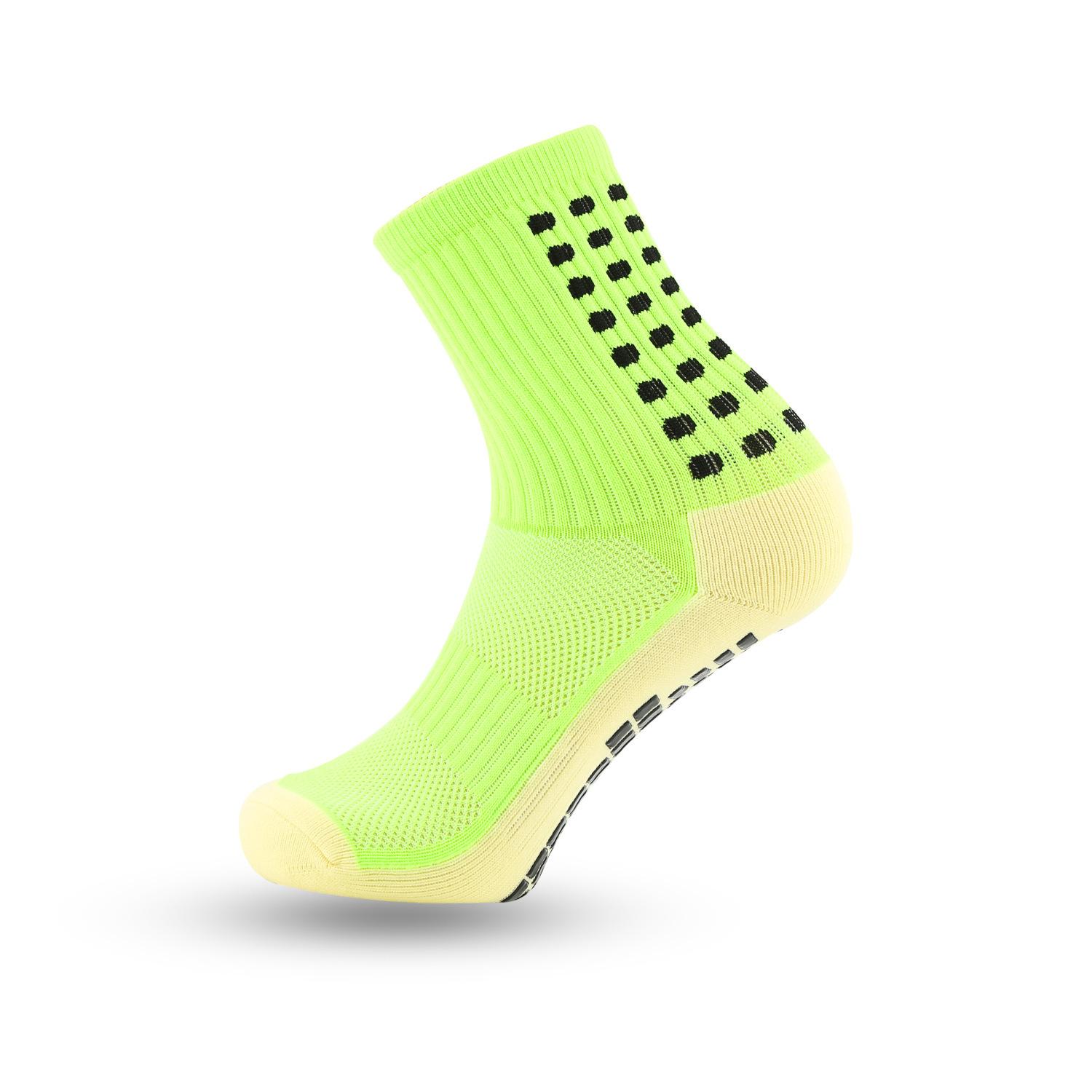 

Мужские футбольные носки для футбола, спортивные носки для велоспорта, противоскользящие нескользящие подушечки для футбола, баскетбола, новинка зелёный