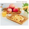 High Quality Hardness Rattan Wicker Woven Serving Baskets Handwoven 10 Styles Bread Fruit Vegetables Basket Khaki Rattan Basket