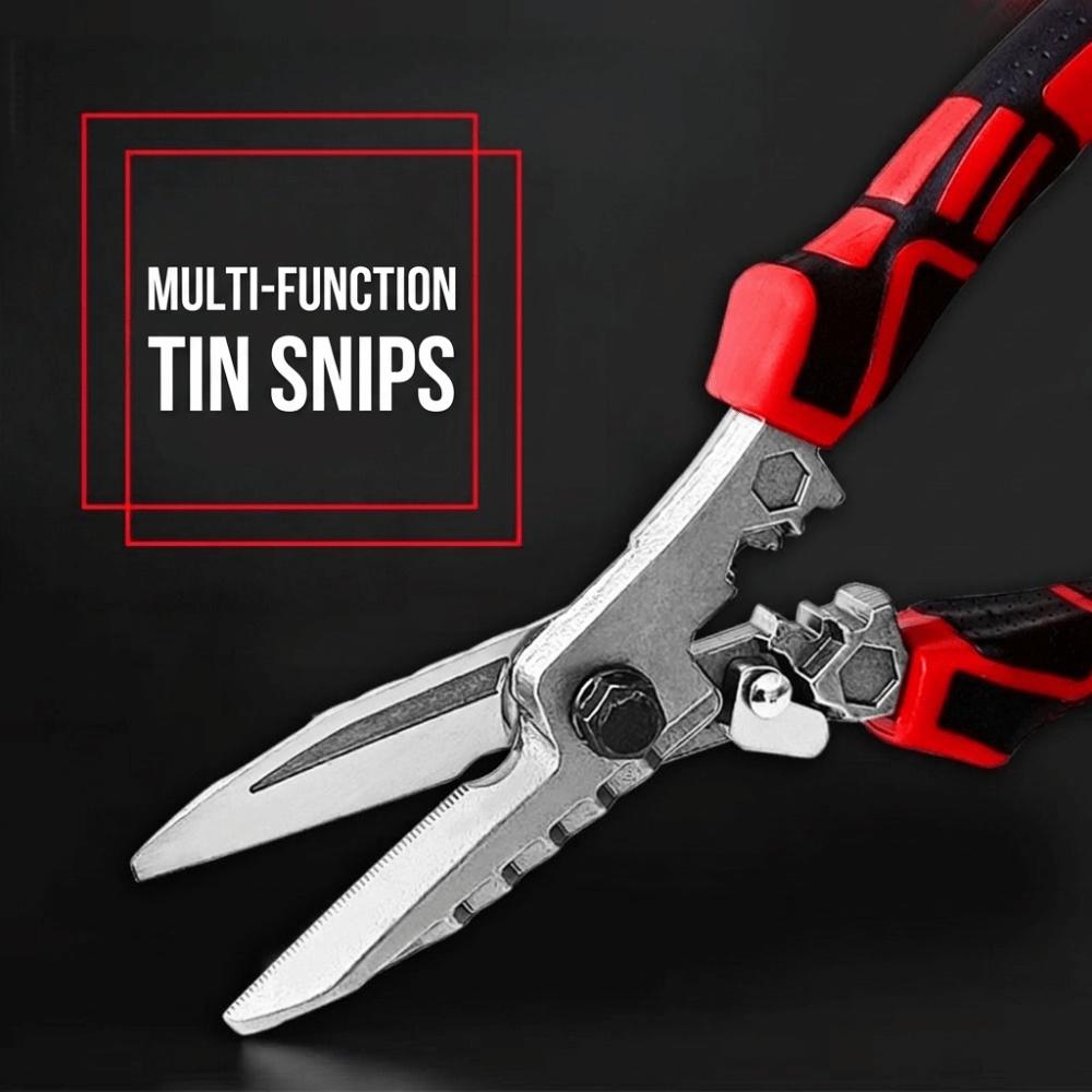 High-Quality Stainless Steel Metal Cutting Shears Heavy-Duty Tin Snips Electrical Maintenance