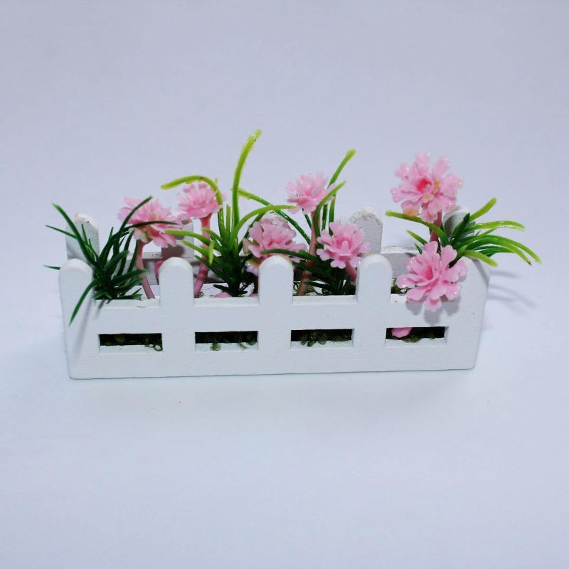 1pc Miniature Fence Artificial Flower Decoration Tabletop Ornament Home Office Garden Party and Craft DIY Decoration Accessories