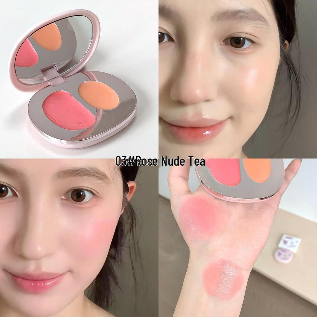 Kakashow Dewy Tipsy Blush Cream: Enhances Face, Brightens Complexion, Natural Contouring, Korean Style.