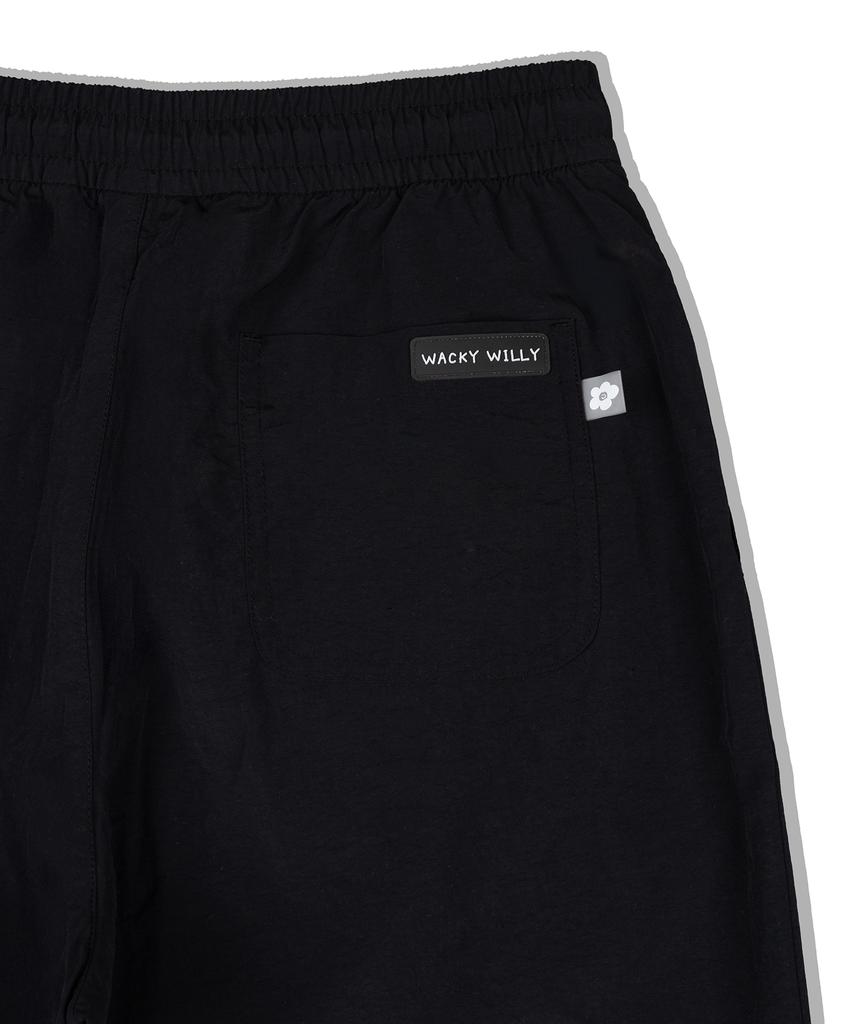 WACKY WILLY Women'S Nylon Elastic Pants Black