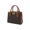 Michael Kors Mk Mott Vintage Color Block Logo Tote Bag Crossbody Bag Women Bags Brown 35T0GOXM2B-BROWN