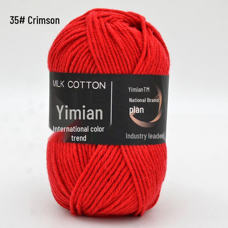 Yimian Milk Cotton Yarn for Baby Crochet: 4 Strands for Dolls, Slippers & Blankets