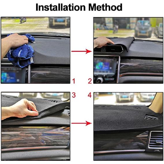 Fit for Chevy Malibu 8th 2013 2014 2015 LHD,Car Dashboard Cover,Non-Slip Pad Carpet,Dashboard Center Console Cover Dash Mat Protector