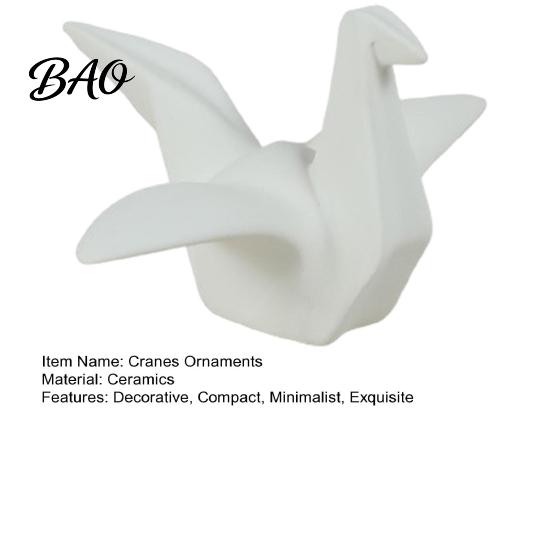 Sculpture Minimaliste Moderne Figurine Grues Origami Géométriques, Sculpture, Accent Finition Brillante pour Étagère, Créatif Nordique pour Bureau Bibliothèque Décoration de Maison