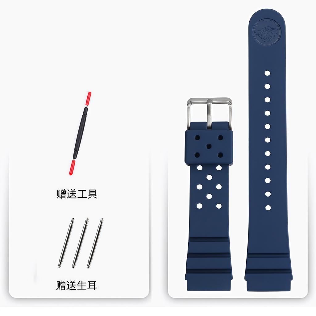 22mm Silicone watch Strap For Seiko No. 5 Diving SKX007 Water Ghost Canned SRP601J1/599J1/605J2 SRPA21J1 SNJ028 rubber watchband