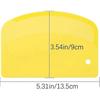 2 pieces 13.5x9 cm pastry cone - dough cutter plastic dough scraper for kitchen, pastry, pancakes (yellow, white)