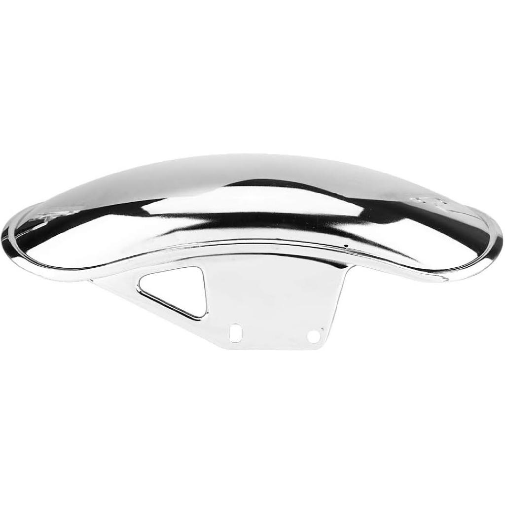 Motorcycle Front Mud Flap Guard Fairing Mudguard Cover Metal Motorcycle Front Mudguard Replacement Fit for GN125 GN250 Chrome