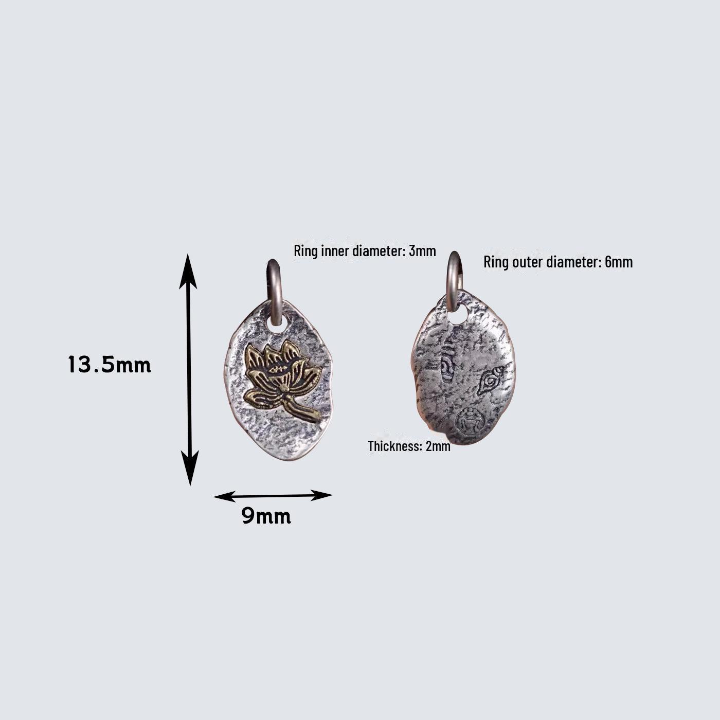 

Браслет из серебряных и медных бусин Будды в тибетском стиле с подвеской в виде лотоса