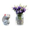 Cute Rose Flower Vase And Rabbit Car Interior Decoration Ornaments Auto Center Console Decoration Gadgets For Car Accessories