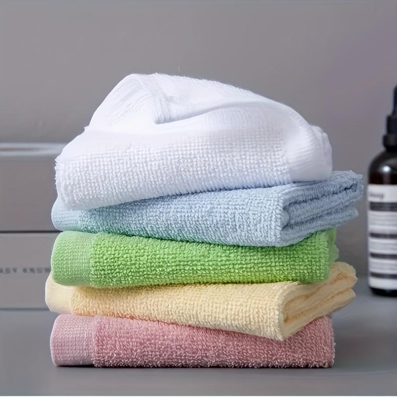 

10 шт. Мягкие Впитывающие Хлопковые Полотенца для Лица и Рук, Квадратные, Трикотажное Полотно Ультратонкой Вязки, Клетчатый Узор в Белом, Голубом, Зеленом, Желтом, Розовом