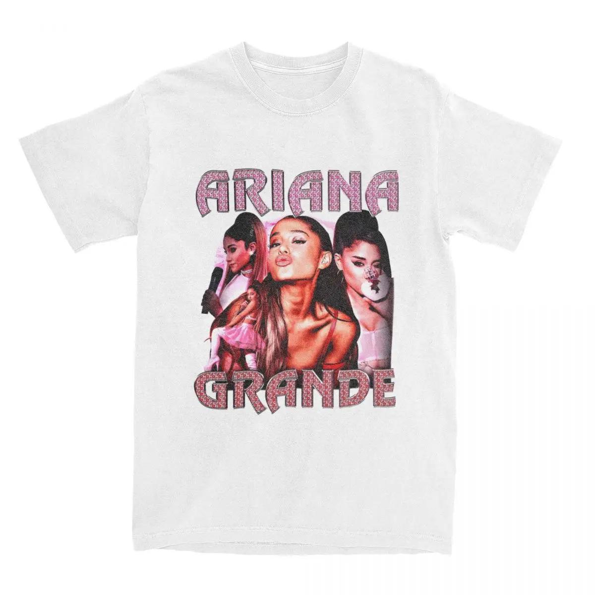 

Винтажная футболка Ariana Pop Music Летняя футболка Grandes Singer Винтажные футболки Хлопковая хип-хоп футболка для взрослых с коротким рукавом S
