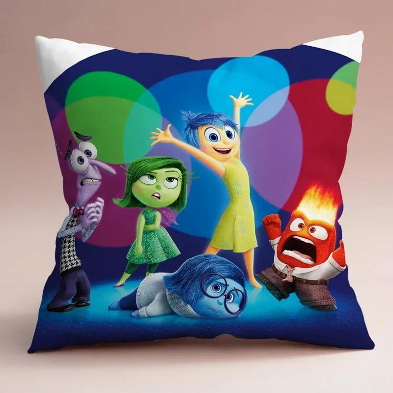 

Funda de almohada de dibujos animados Inside Out 2, decoración de Anime de dibujos animados Kawaii 12x12Inch
