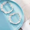 Women's Daily White Flower Lace Hoop Earrings