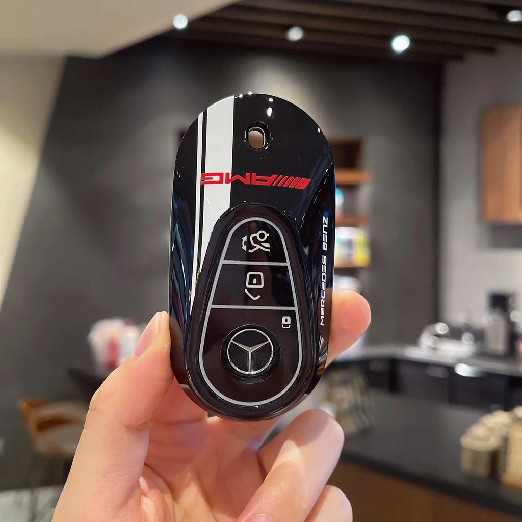 Car Remote Key Case Cover For Mercedes Benz A C E S G Class GLC CLE CLA GLB GLS W177 W205 W213 W222 X167 AMG QV2