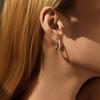 MODIAN D Color Moissanite U Shape Hoop Earrings 925 Silver Exquisite Elegant Ear Buckle For Women Daily Fine Jewelry