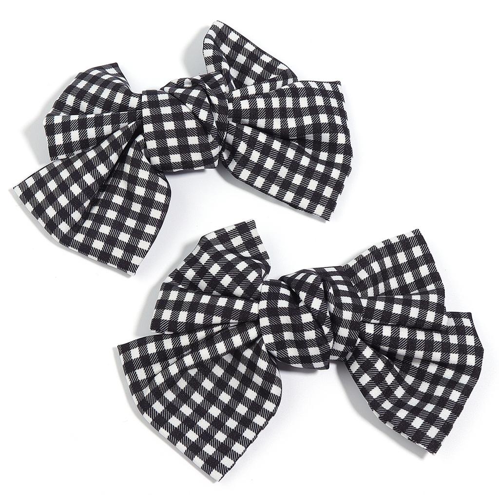 2 Pezzi/lotto Dolce Tessuto a Quadri Fiocco Design alla Moda Fiocchi Colorati per Cucito Fermaglio per Capelli Cerchietto Accessori per Capelli Regalo Forniture per Abbigliamento