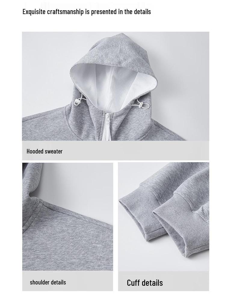 Men's Retro Colorblock Loose Fit Autumn Hoodie Cardigan