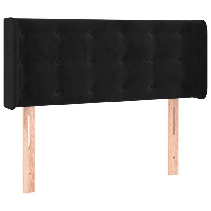 VidaXL Tête de Lit à LED Meuble de Chambre à Coucher Accessoire de Lit Simple Tête de Cadre de Lit Intérieur Noir 3123702