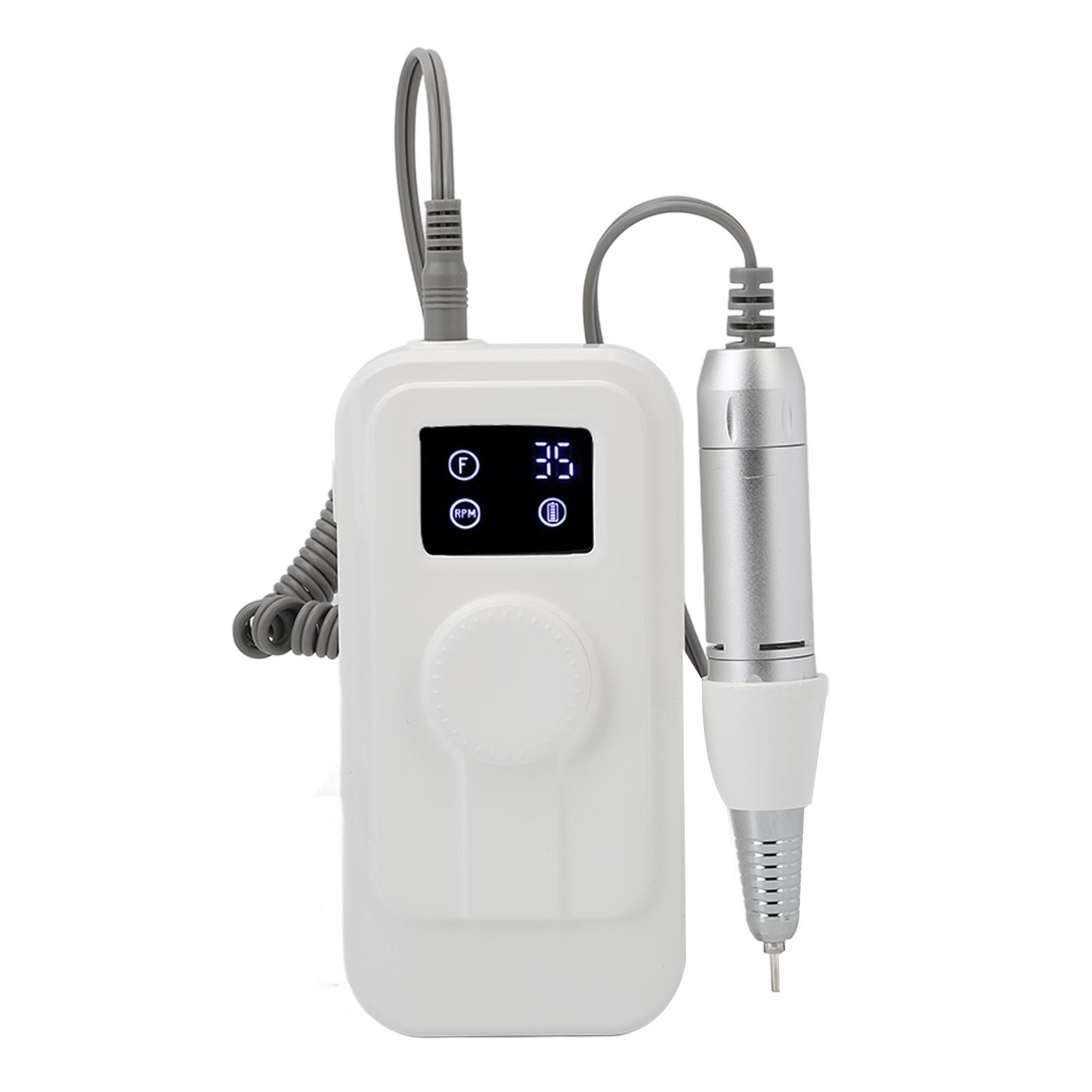 Electric Nail Drill Machine Portable Rechargeable High Power Nail Art File Drill Kit