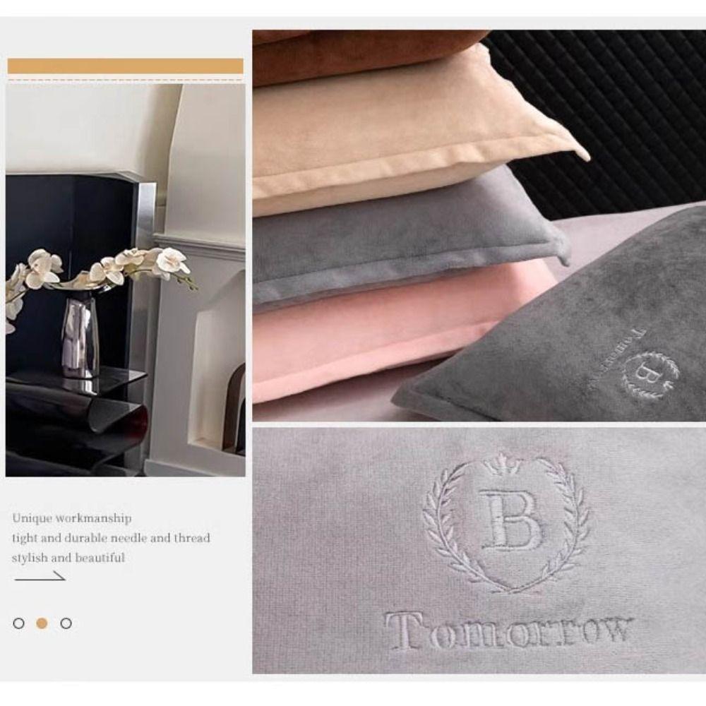 Velvet Pillow Cover 48*74cm Pillow Core Protection Comfortable Pillowcase  Autumn/Winter