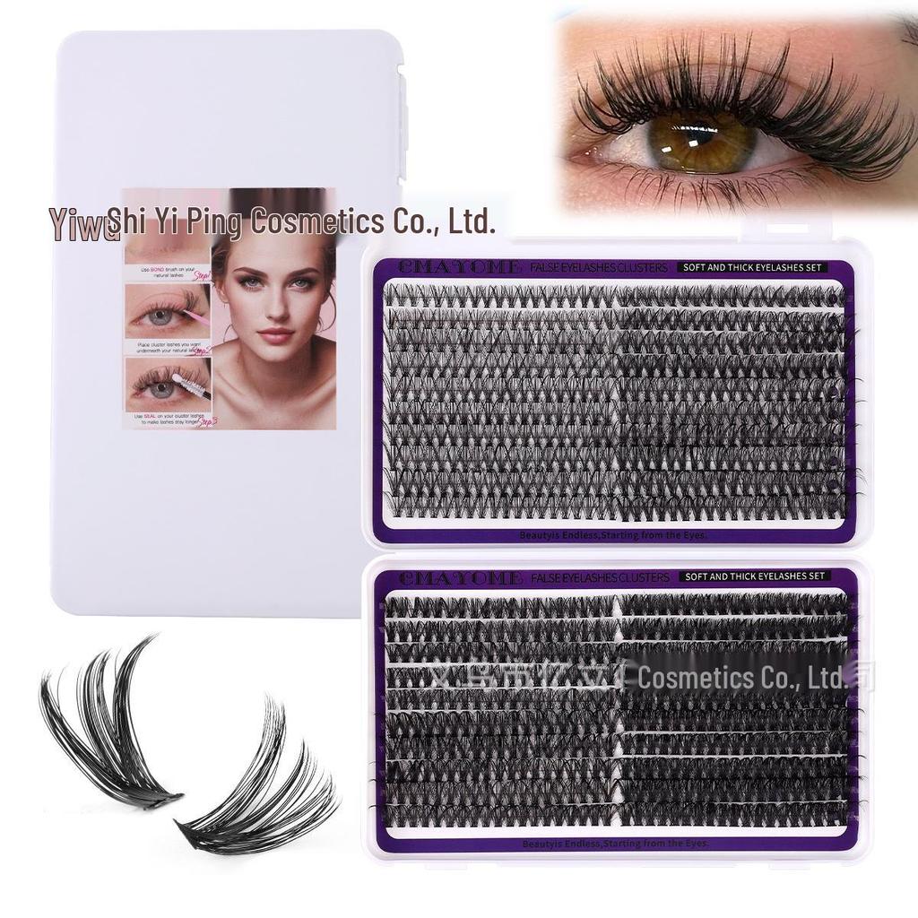 Natural 760 Cluster False Eyelashes - Curved Segmented & Self-Adhesive Individual Lashes