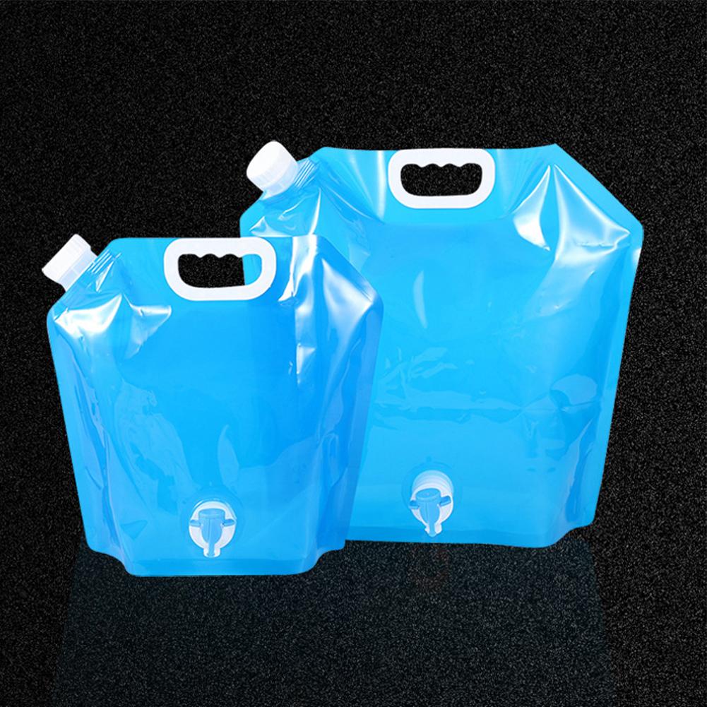 5/10l Portable Folding Water Bags Large Capacity Outdoor Travel Camping Water Container Water Storage Bucket