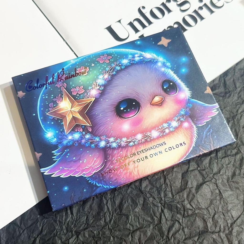 12-color Eyeshadow Palette, Easy To Apply And Convenient Eyeshadow Pearlescent Matte Makeup For Novices