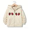 Felpa con cappuccio trendy con cerniera Divertente Casual Dolce Felpe con cappuccio Fragola Giubbotti Ragazzi Ragazze Y2k Felpa con zip Primavera Autunno Felpe con cappuccio