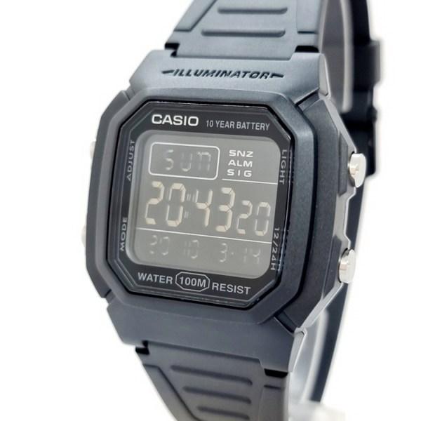 Casio CASIO Digital Electronic Watch W-800H-1BVDF Student Watch Military Watch Unisex Watch