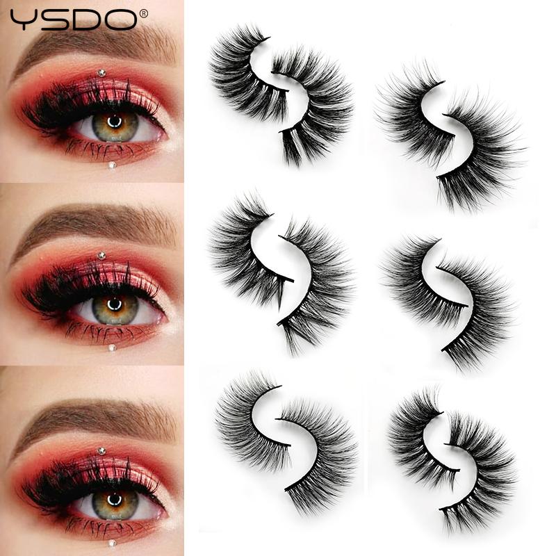 3/5 Pairs 3D Faux Mink Hair Soft Eyelashes Natural Thick Long False Eyelashes Dramatic Fake Lashes Handmade Eyelashes Faux Cils
