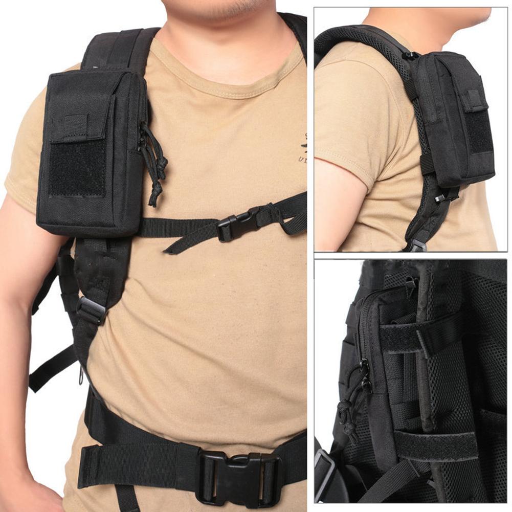 

Shoulder Strap Sundries Bags for Backpack Accessory Pack Key Flashlight Phone Pouch Molle Outdoor Camping Edc Tools Bag коричневий