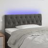 Vidaxl Bed Headboard with LED, Dark Grey, 100X7X78/88 Cm, Velvet