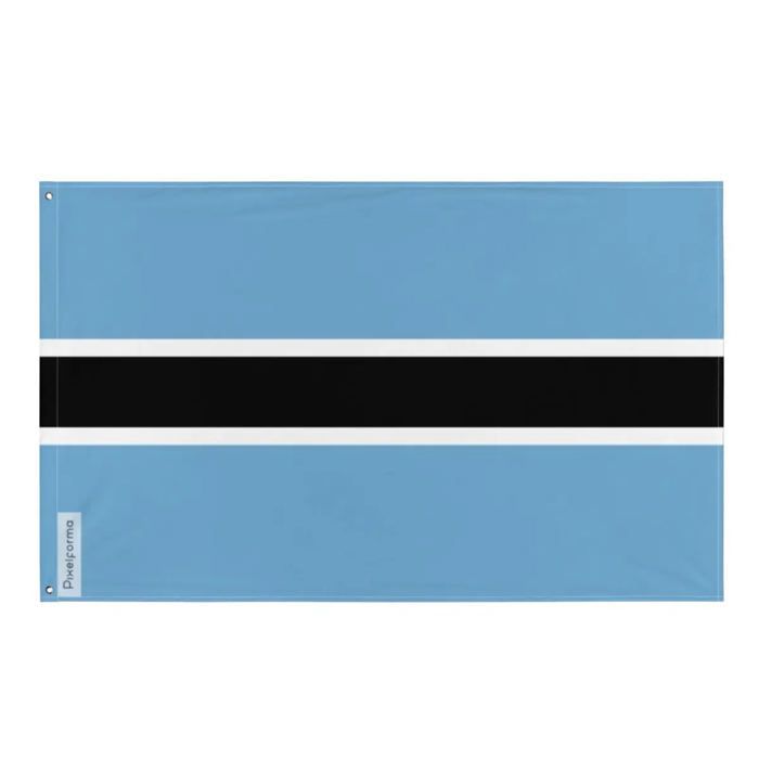Drapeau - Botswana - 120 X 180 Cm - Polyester - Recto/verso - Œillets En Fer