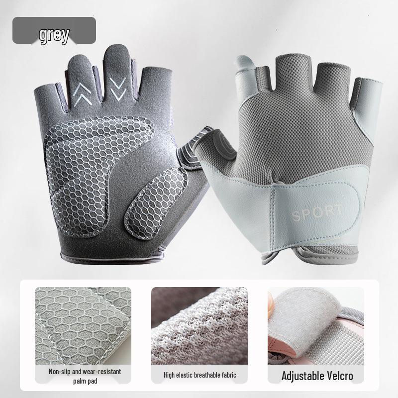 Dámské prodyšné protiskluzové cyklistické rukavice s polovičními prsty