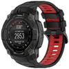 For Garmin Instinct 3 45mm Dual Color Smartwatch Band Sports Breathable Silicone Strap