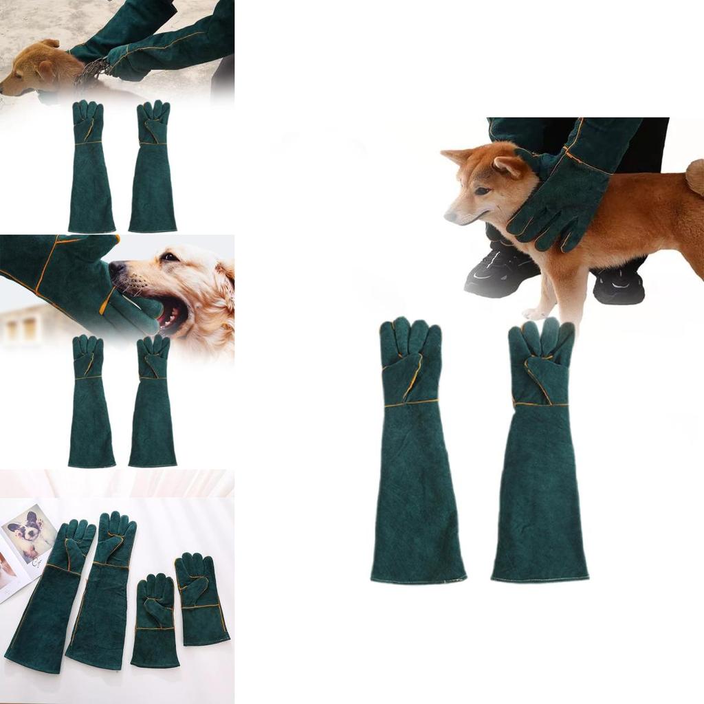 Premium Leder Schweißhandschuhe 60cm Verdickt Extra Lang Langlebig Schutz Arbeitshandschuhe